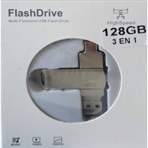 Pendrive metal 3en1 128GB NCK057